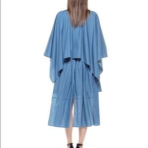 Denim high low. Chambray Cape dress SALE